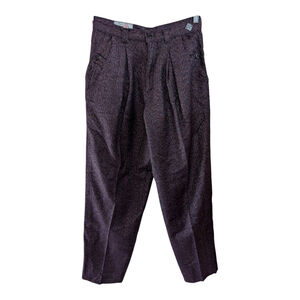 Emanuel Jean & Casuals Italy Purple Tweed Baggy Pants Italy 43 - US 10 Designer